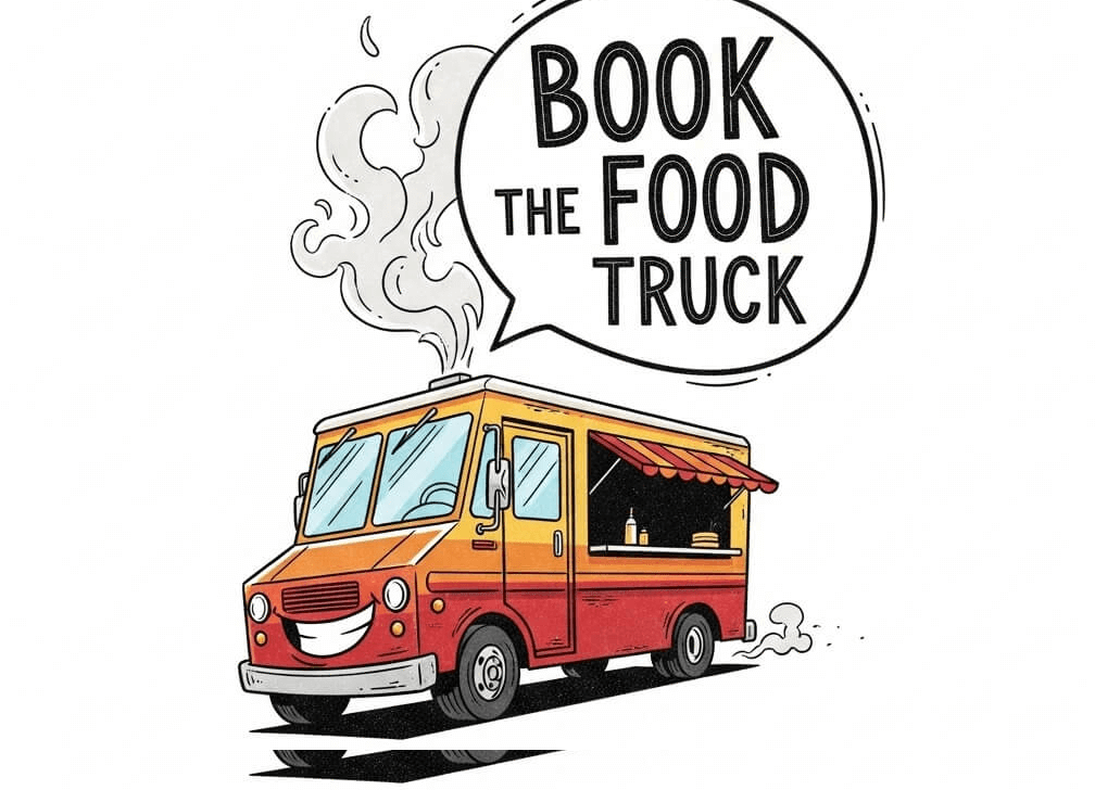 book the food truck logo